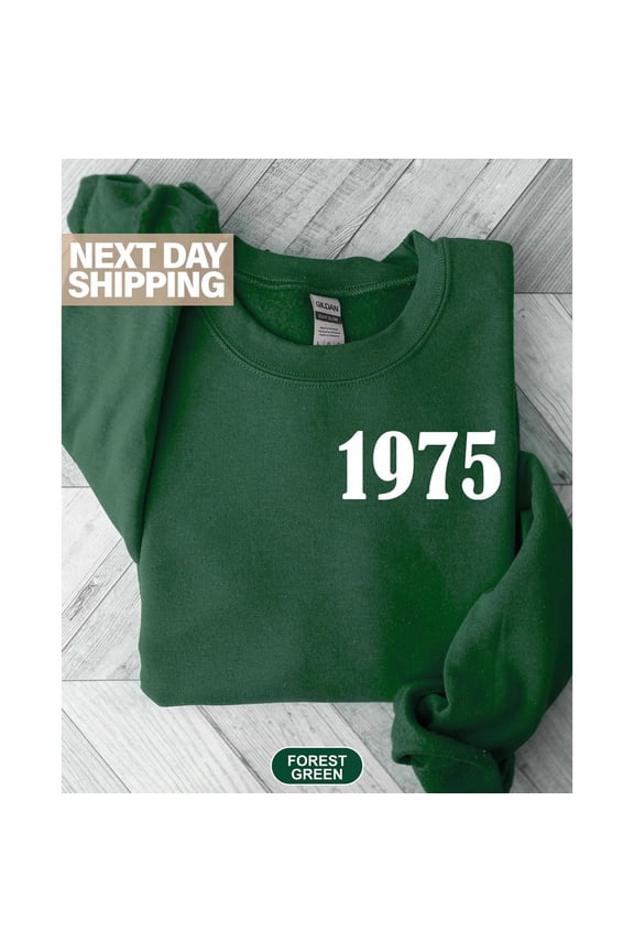 50th Birthday Sweatshirt, 1975 Sweatshirt, 50th Birthday Gift Shirts, Birthday Gift for Women, Happy Birthday Sweatshirt, Spring Clothing All Size S-5XL