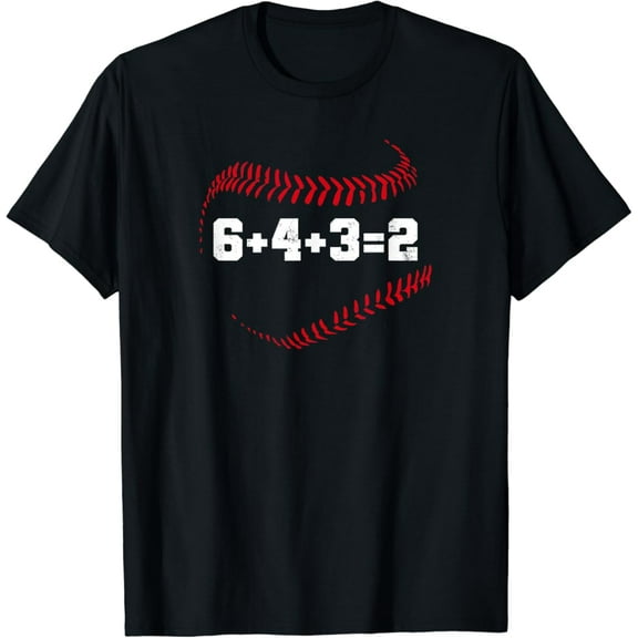 Simple Fit 6+4+3=2 Double Play 643 Baseball Player Softball Baseballer T-Shirt All Size S-5Xl