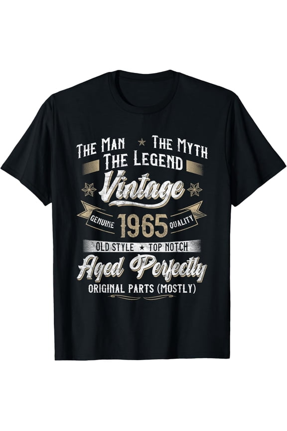 60th Birthday Gift Vintage 1965 Men 60 Years Old 1965 T-Shirt All Size S-5XL