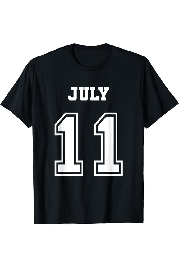 7/11 July 11 Birthday Wedding Graduation Event Jersey Date T-Shirt All Size S-5Xl