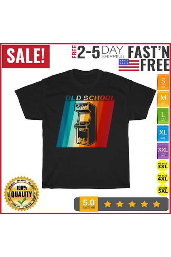 70s 80s 90s Vintage Retro Arcade Video Game Old School Gamer T Shirt Men Women All Size S-5XL