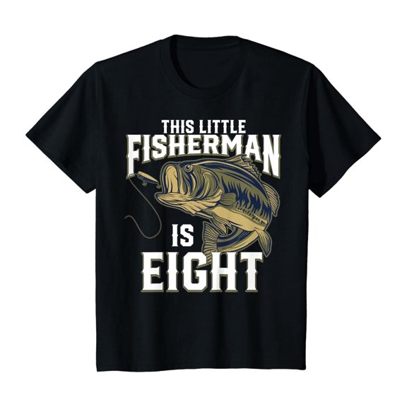 Simple Fit 8 Year Old Fishing Birthday Party Fisherman 8Th Gift For Boy T-Shirt