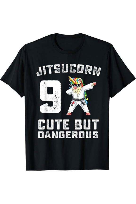 Simple Fit 9 Year Old Jiu Jitsu Birthday Gift BJJ Dabbing Unicorn Girl T-Shirt All Size S-5XL