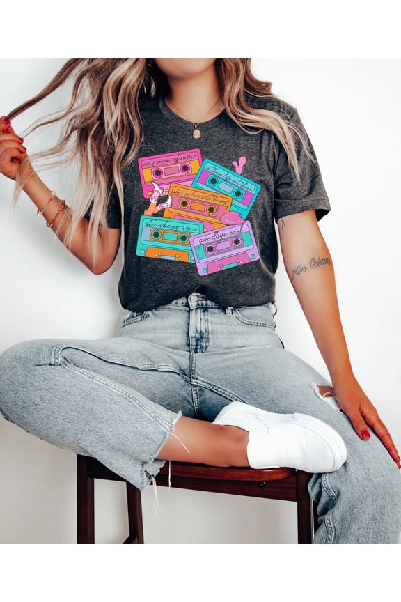 90S Country Cassette Tapes Graphic Tee: Retro Music Shirt All Size S-5Xl