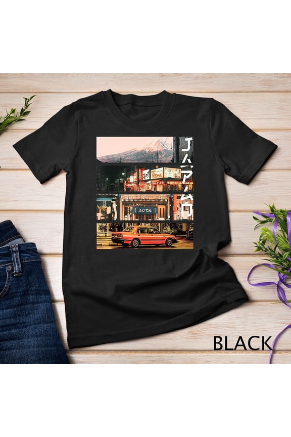 Aesthetic Style Vaporwave Japan 80S 90S Tokyo Osaka Street Unisex T-Shirt Gift For Him/Her Gift For Him/Her