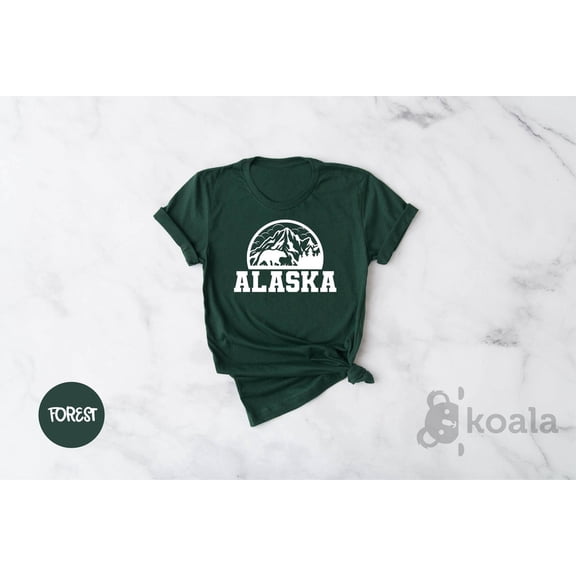 Simple Fit Alaska Shirt, Alaska Shirt, Alaskan Souvenir Shirt, Alaska State Shirt, Alaska Lover Tee, Mountain Tee, Travel Vacation,Gift for Her All Size S-5XL