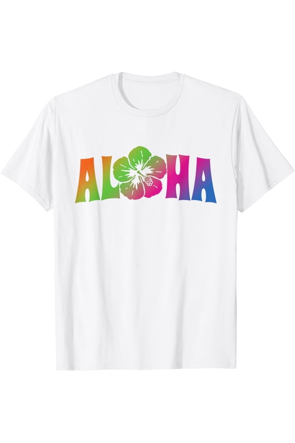 Aloha Hawaii Trip Summer Vacation Women Girls Beach Flower T-Shirt