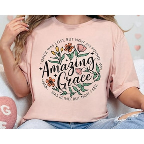 Simple Fit Amazing Grace Shirt, Christian Shirt for Women, Christian Gift for Her, Christian Gift for Women, Amazing Grace Tshirt, Religious Gift Shirt