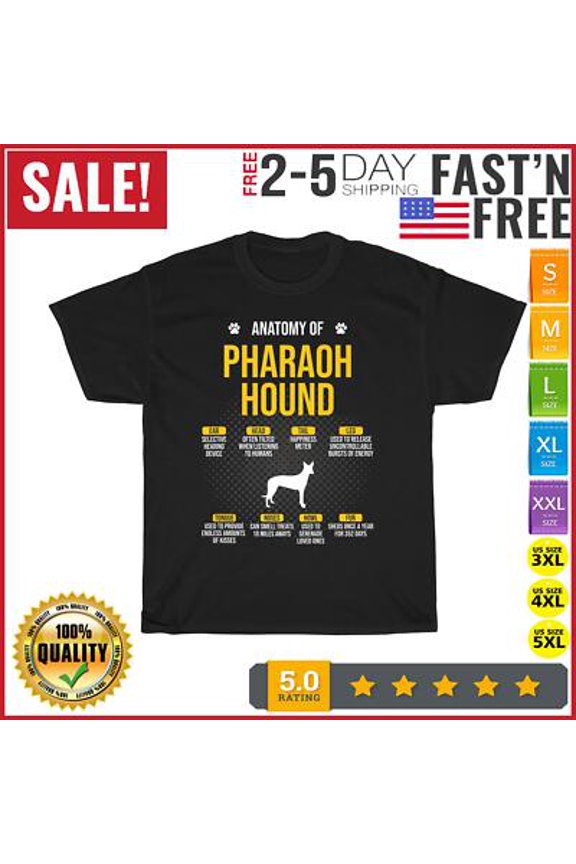 Anatomy Of Pharaoh Hound Dog Lover Vintage T Shirt Men Women Fashion All Size S-5XL