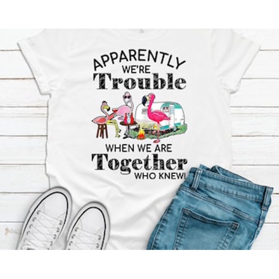 Simple Fit Apparently We're Trouble When We Are Together Who Knew?, Friends Shirt, BFF, Unisex Tee, Size Plus Size Available All Size S-5XL