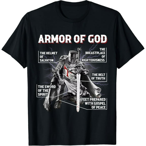 Simple Fit Armor Of God Bible Verse Cool,Ephesians 6:11 Christian Bible T-Shirt