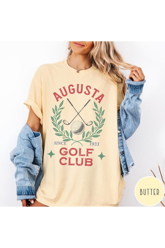 Augusta Golf Club T-shirt, Golf Tee Shirt, Vintage Style Tshirt, Golf Fan Gift, Birthday Gift, Golfer Gift