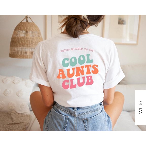 Simple Fit Auntie Shirt, Cool Aunts Club, Aunt Gift, Cute Gift For Sister, Cool Aunt Tshirt, Gift For Aunts, Pregnancy Announcement, New Auntie To Be