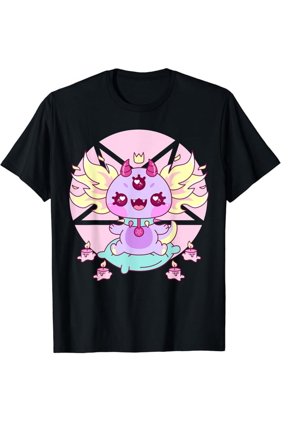 Axolotl Kawaii Pastel Goth Cute Creepy Nu Goth Aesthetic T-Shirt