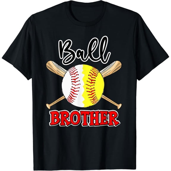 Simple Fit Ball Brother Baseball Softball Brother Team Sports T-Shirt All Size S-5Xl