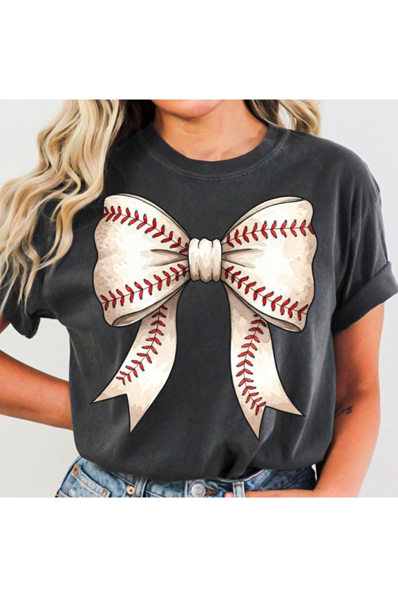 Baseball Bow, Baseball, Baseball Mama, Baseball Coquette, Baseball Game Day, Baseball Mom Sublimation Design All Size S-5XL