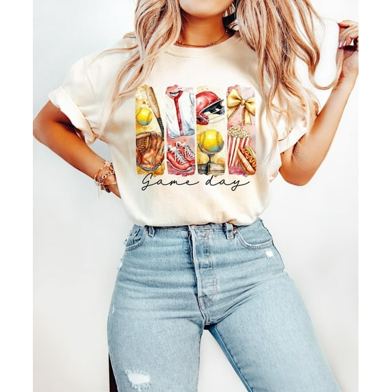 Simple Fit Baseball Shirt, Baseball Game Day Shirt For Women, Baseball Game Day Tshirt, Baseball Mom Shirt, Game Day Baseball, Game Day Tee For Women