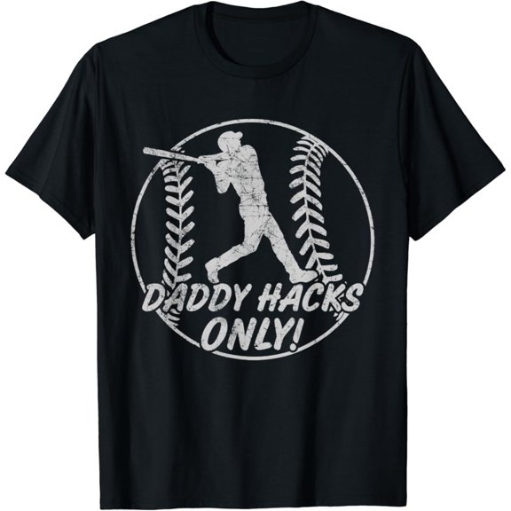 Simple Fit Baseball Softball Tshirt Daddy Hacks On Home Run Strikeout T-Shirt All Size S-5Xl