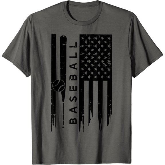 Simple Fit Baseball Us American Flag Patriotic Sports Men Women T-Shirt