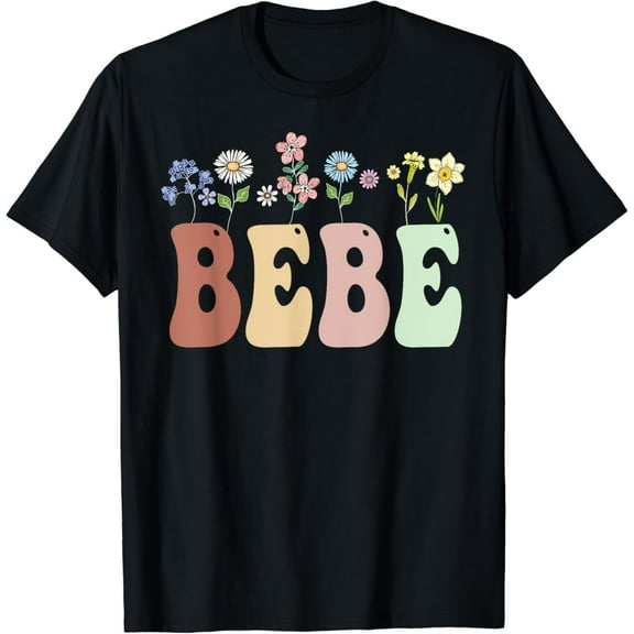 Simple Fit Bebe Gifts Women Wildflower Floral Design Bebe T-Shirt