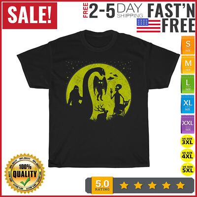 Simple Fit Bigfoot Loch Ness Monster And Mothman Ufos Chupacabra Alien T Shirt Men Women All Size S-5XL
