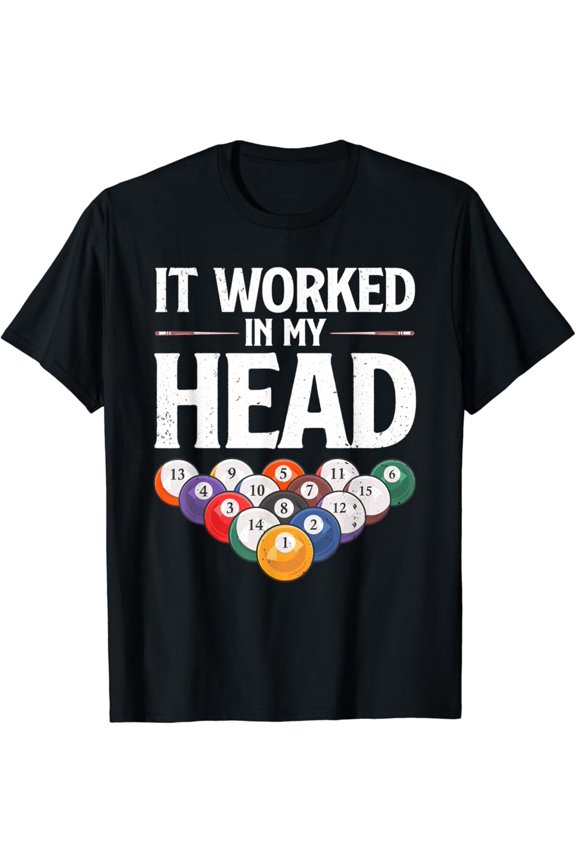 Billiards Design For Men Women Cue Sport Pool Player T-Shirt All Size S-5Xl