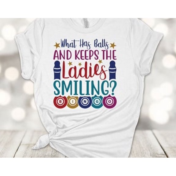Simple Fit Bingo Player, What Has Balls And Keeps The Ladies Smiling, Bingo Caller, Bingo Night, Soft Unisex Tee, Plus Size All Size S-5XL