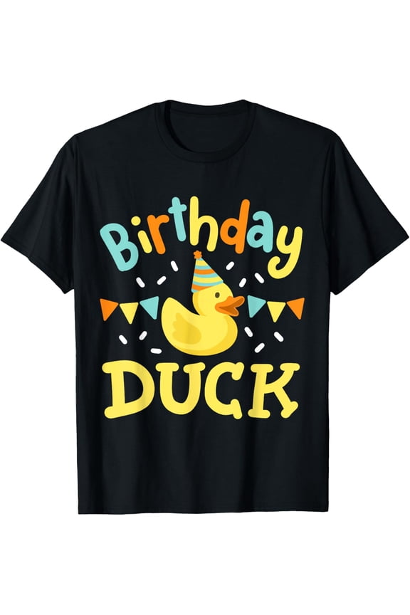 Birthday Duck Girls Boys Rubber Duck Bday Party Family T-Shirt