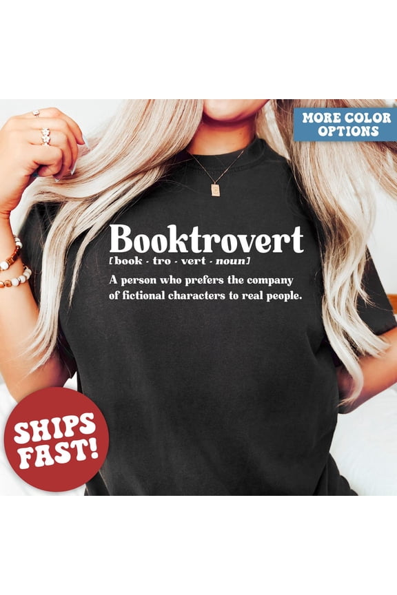 Booktrovert Shirt, Bookish T-Shirt, Bookworm Tee, Reading Book Shirt, Trendy Book Nerd Gift