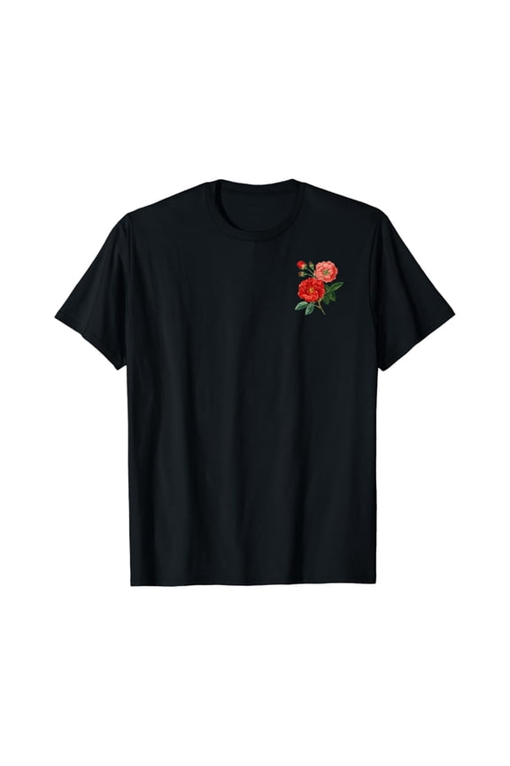 Botanical Aesthetic Rose Flower Soft Grunge Women Teen Girls T-Shirt