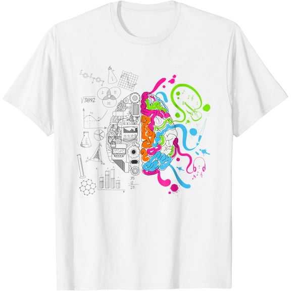 Simple Fit Brain Power T-Shirt Knowledge Intelligence Smart Shirt