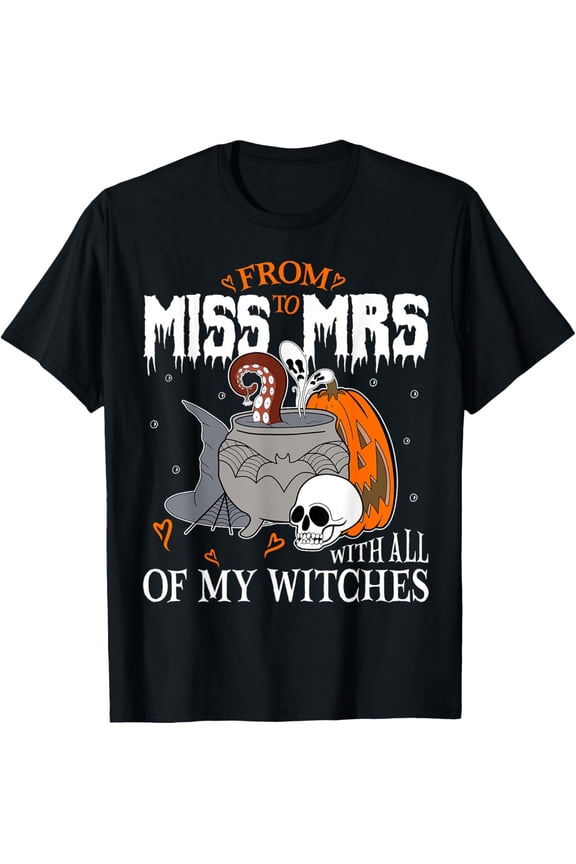 Bride Future Mrs Witchy Gothic Wedding Bachelorette Party T-Shirt