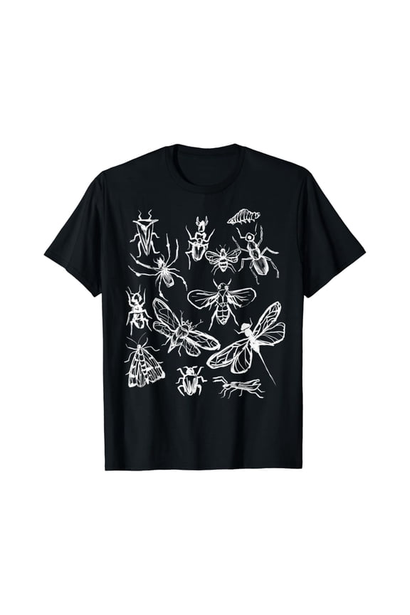 Bugs, Insects Vintage Style Witchy Goth T-Shirt