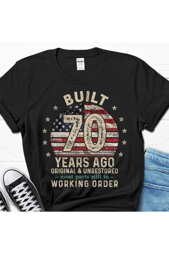 Built 70 Years Ago Shirt, Vintage 1954 Shirt, 70Th Birthday Gift, Turning 70 Gif Gift For Him/Her Gift For Him/Her
