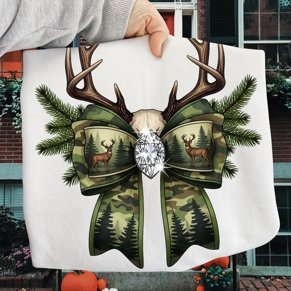 Simple Fit Camo Coquette Bow, Camouflage Bow, Coquette Camo, Coquette Hunting, Old School Camo, Deer Hunting, Girly Camo All Size S-5XL