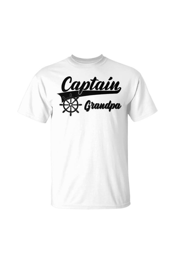 Captain Grandpa Boating Anchors And Wheel Or Boat Captain Unisex T Shirt Gift For Him/Her