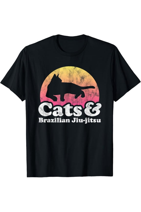 Simple Fit Cat Cats and Brazilian Jiu-jitsu Men's or Women's T-Shirt All Size S-5XL