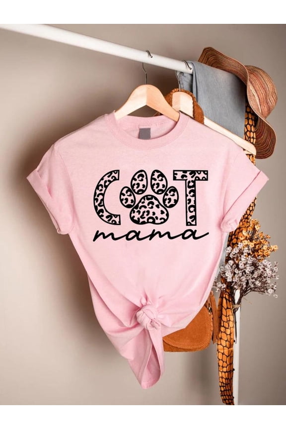 Cat Mama Shirt,Cat Mama Gift,Leopard Print Cat Mom Shirt,Mothers Day Shirt for Cat Lovers,Cute Mama Tshirt,Mothers Day Gift,Mother Cat All Size S-5XL