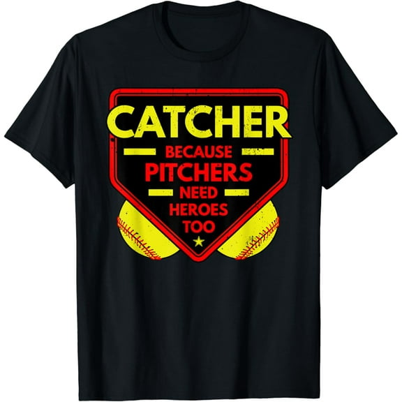 Simple Fit Catcher Because Pitchers Softball Player Team Sport Gift T-Shirt All Size S-5Xl