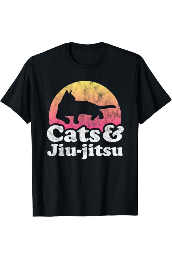 Simple Fit Cats and Jiu-jitsu Men's or Women's Cat T-Shirt All Size S-5XL