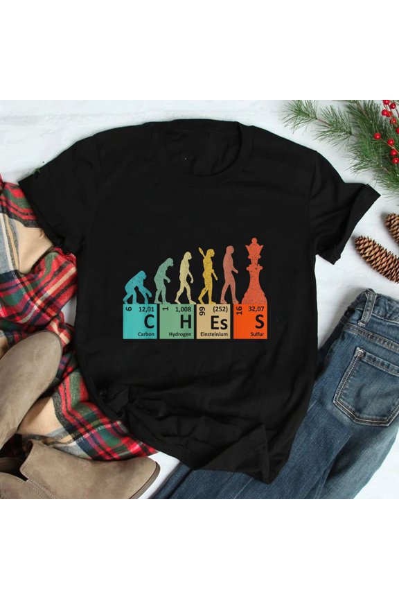 Chess Evolution Gaming Sets Periodic Table Elements Shirt Gift For Him/Her Gift For Him/Her