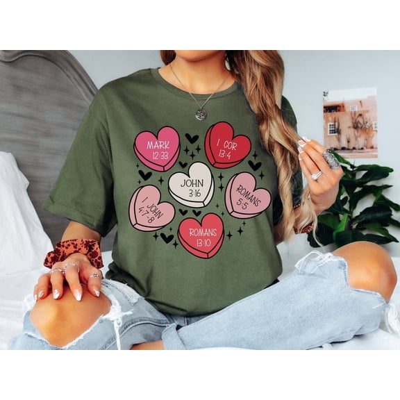 Simple Fit Christian Valentines Day Sweatshirt, Valentines Day Gift, Christian Shirts, Bible Verse Sweater, Couple Shirts, Religious Valentine Outfit All Size S-5Xl