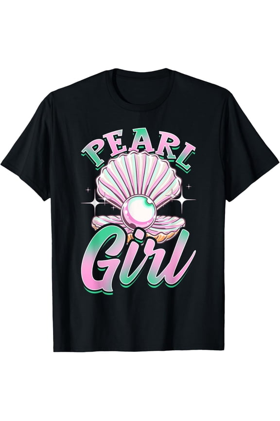 Clam Pearl Cute Clam Digger Girls Clam Digging Sea Mollusks T-Shirt