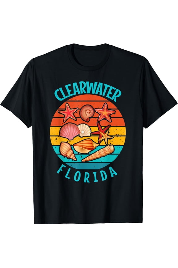 Clearwater Florida Trip 2025 Beach Summer Vacation Seashell T-Shirt