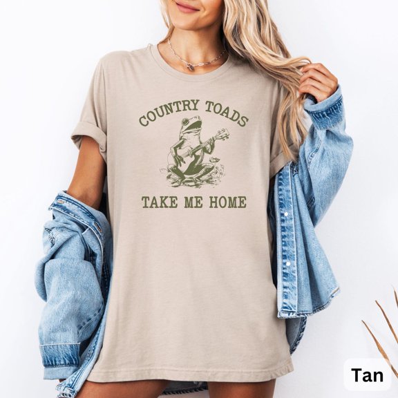 Simple Fit Country Toads Take Me Home Tee, Frog Shirt TShirt Weirdcore Clothing Gen Z Shirt Weird Bella TShirt