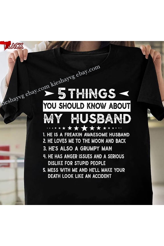 Couple Love Gift From Wife, 5 Things You Should Know About My Husband T-Shirt Gift For Him/Her Gift For Him/Her