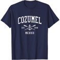thumbnail image 1 of Simple Fit Cozumel Vintage Crossed Oars & Boat Anchor Sports T-Shirt All Size S-5XL, 1 of 5