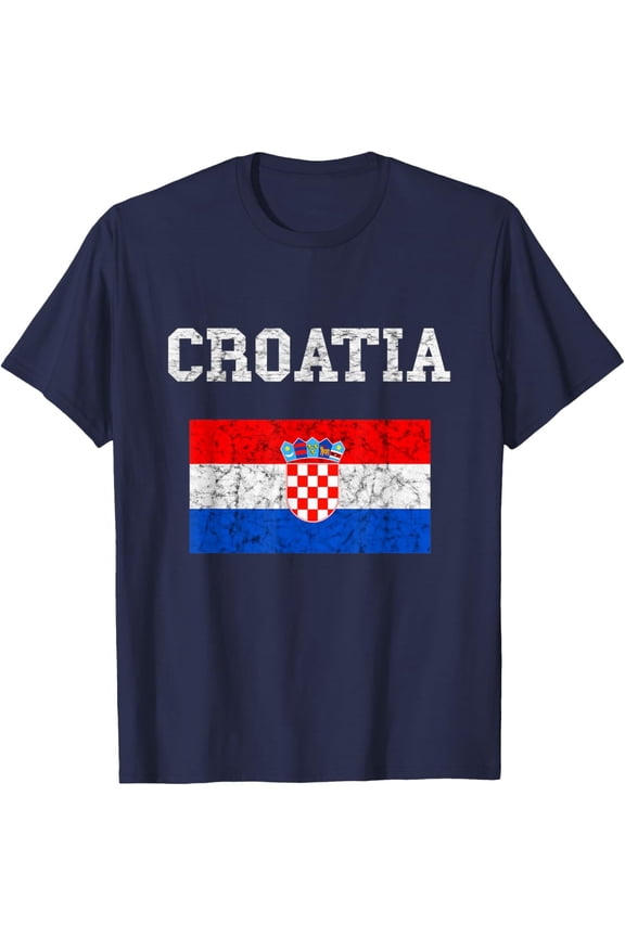 Croatia Croatian Flag Hrvatska Croatian Souvenir T-Shirt All Size S-5Xl