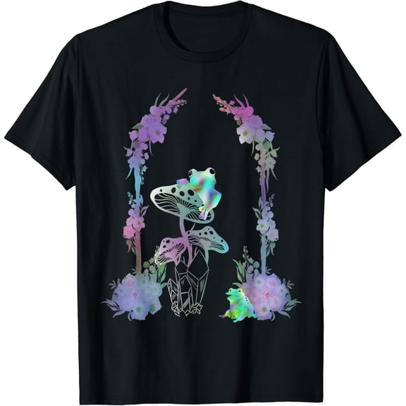 Simple Fit Crystals, Mushrooms And Frogs, Pastel Goth T-Shirt