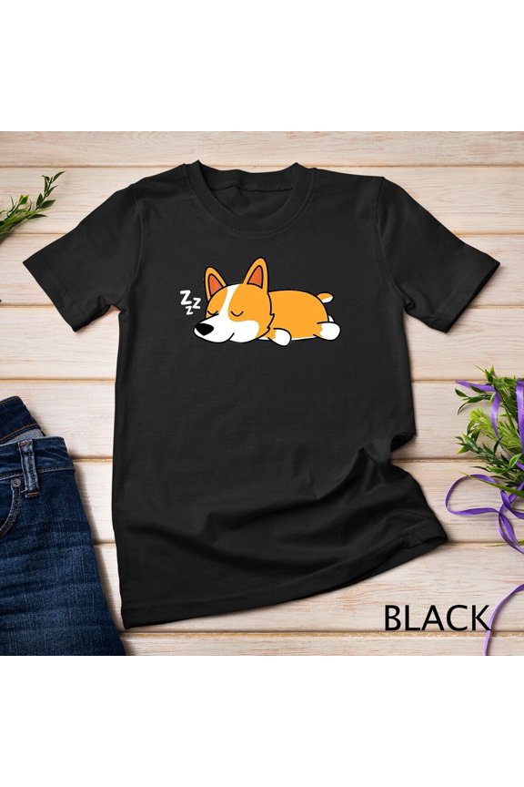 Cute Corgi Dog Puppy Sleeping Girls Shirt Animal Lover Gift Unisex T-Shirt Gift For Him/Her Gift For Him/Her